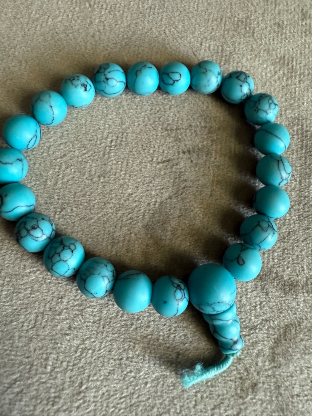 Turquoise Beaded Stretch Bracelet - Women Jewelry